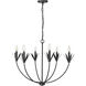 Primrose 6 Light 30.5 inch Matte Black Chandelier Ceiling Light